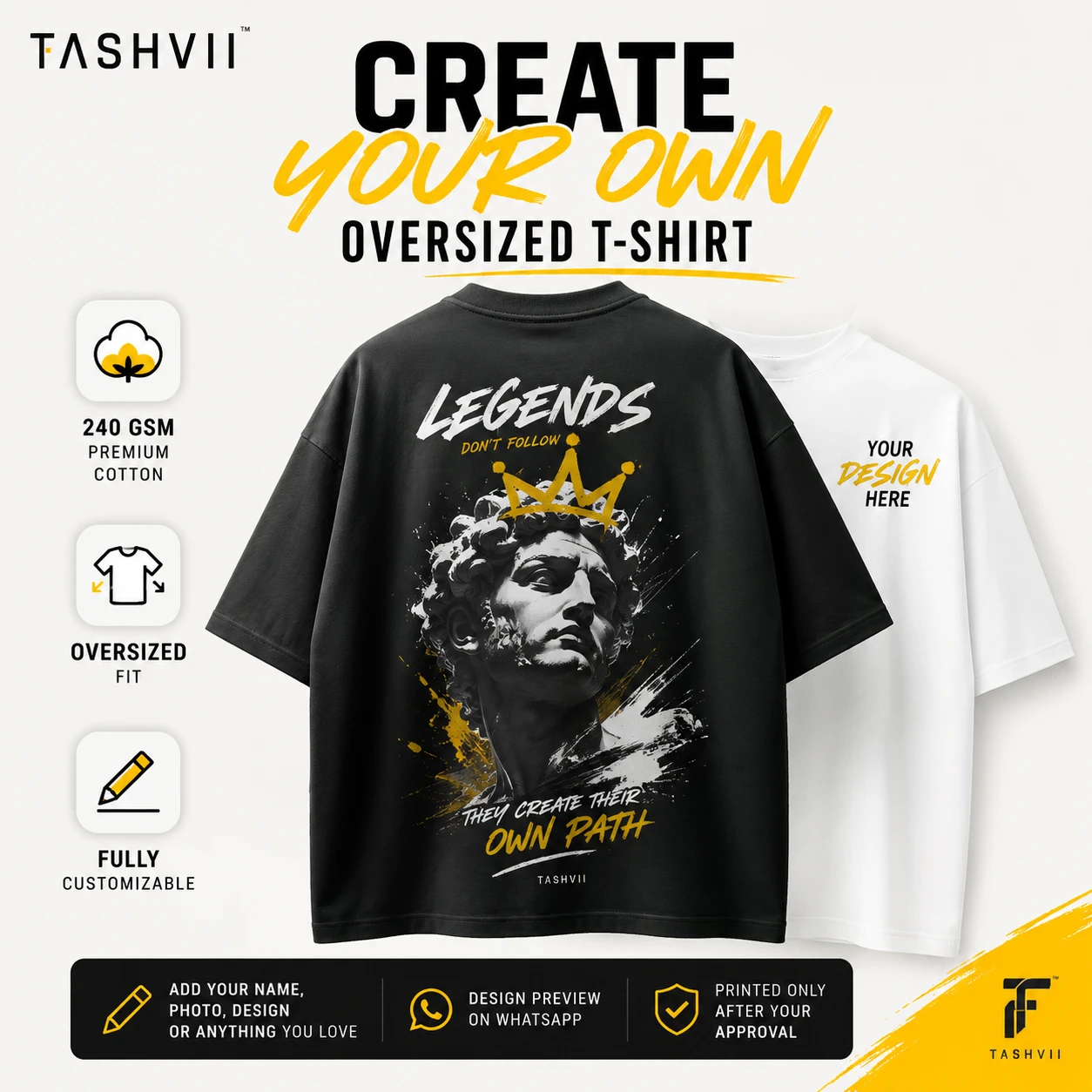 Business & Brand Oversized T-Shirt | Logo & Team Wear