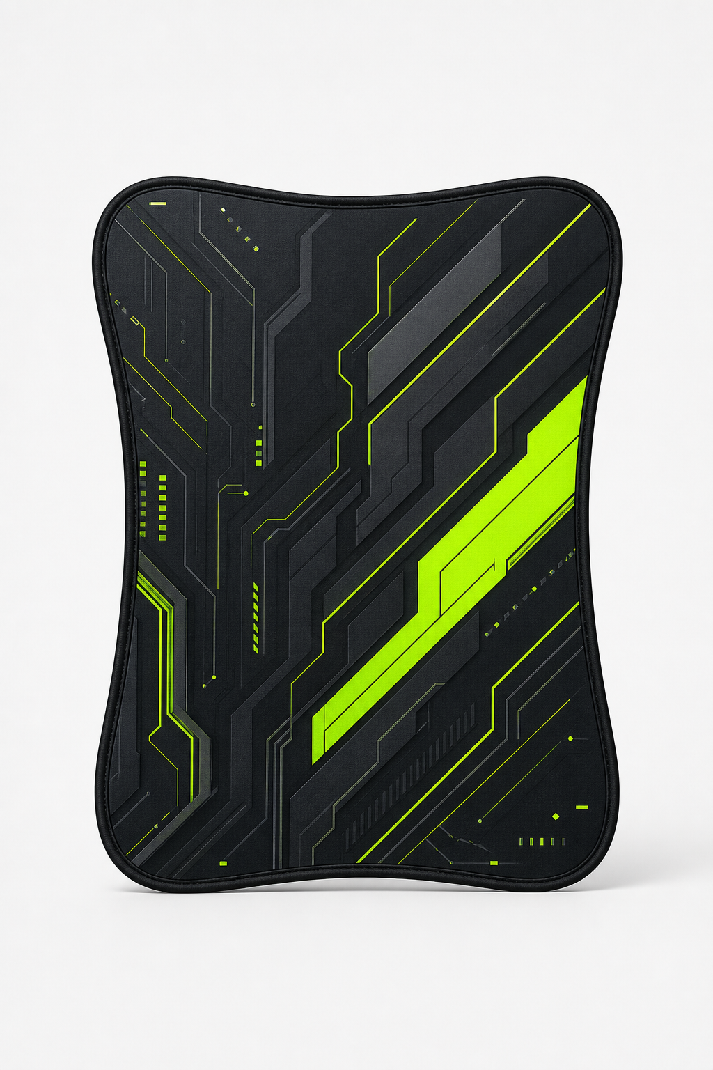 Custom gaming pad with personalized HD print centered on a clean studio surface