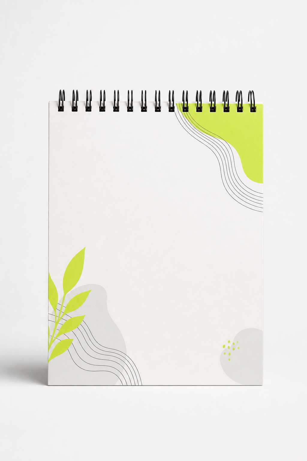 Custom printed notepad with personalized logo cover displayed on a clean studio background