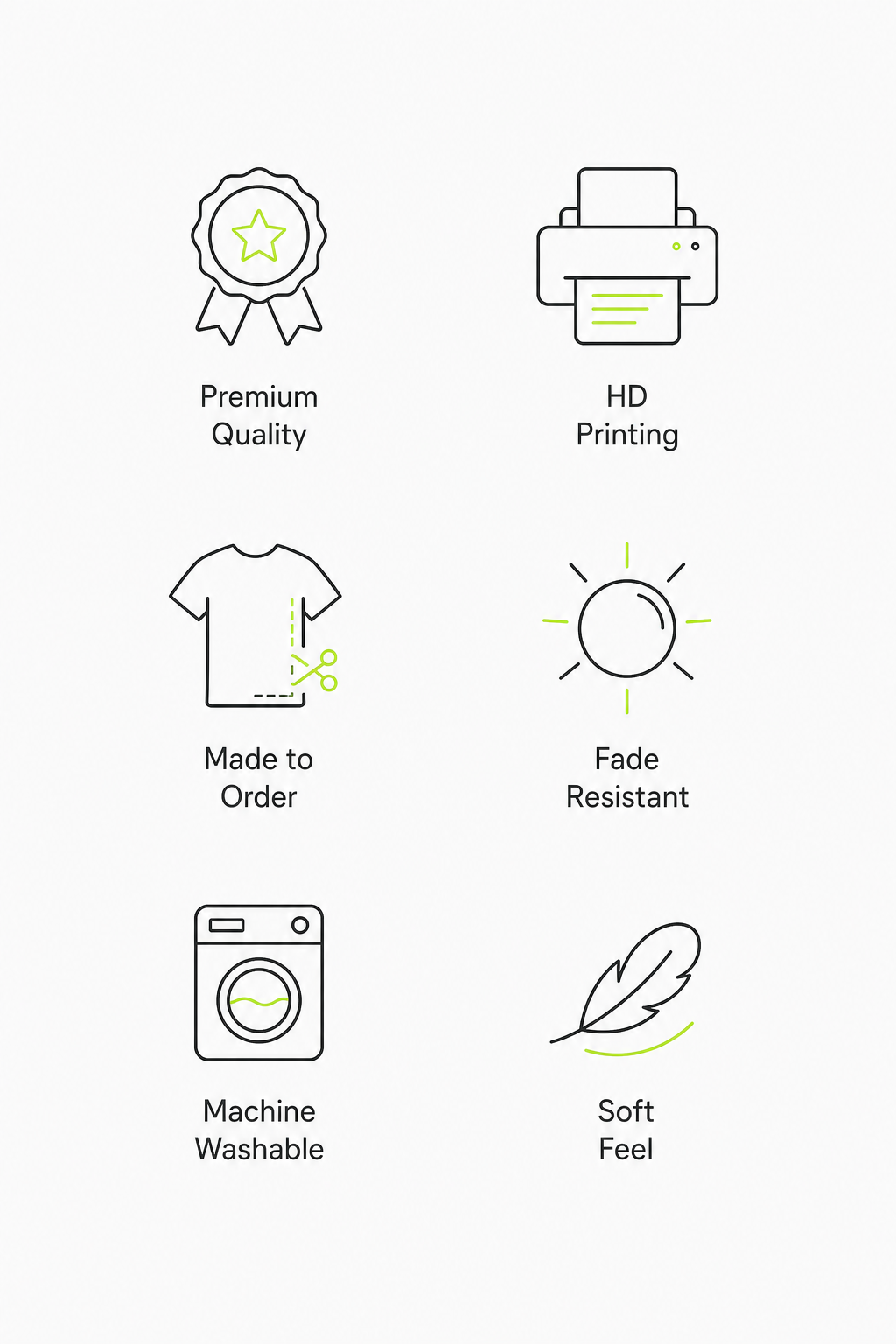 Feature graphic highlighting rustproof waterproof and HD laser print benefits of pet tag