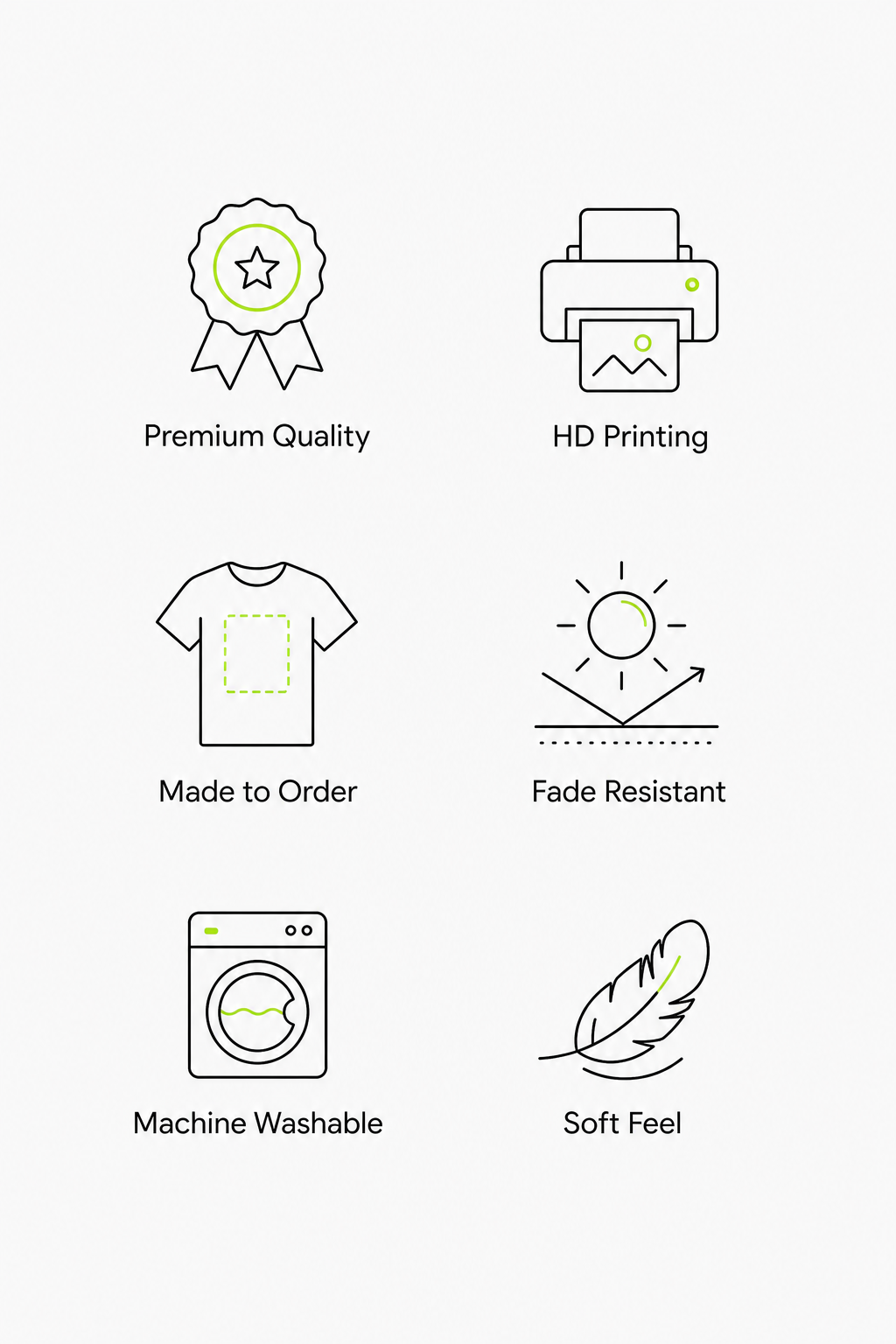 Infographic highlighting key features of custom dry fit shorts including breathable fabric and HD printing