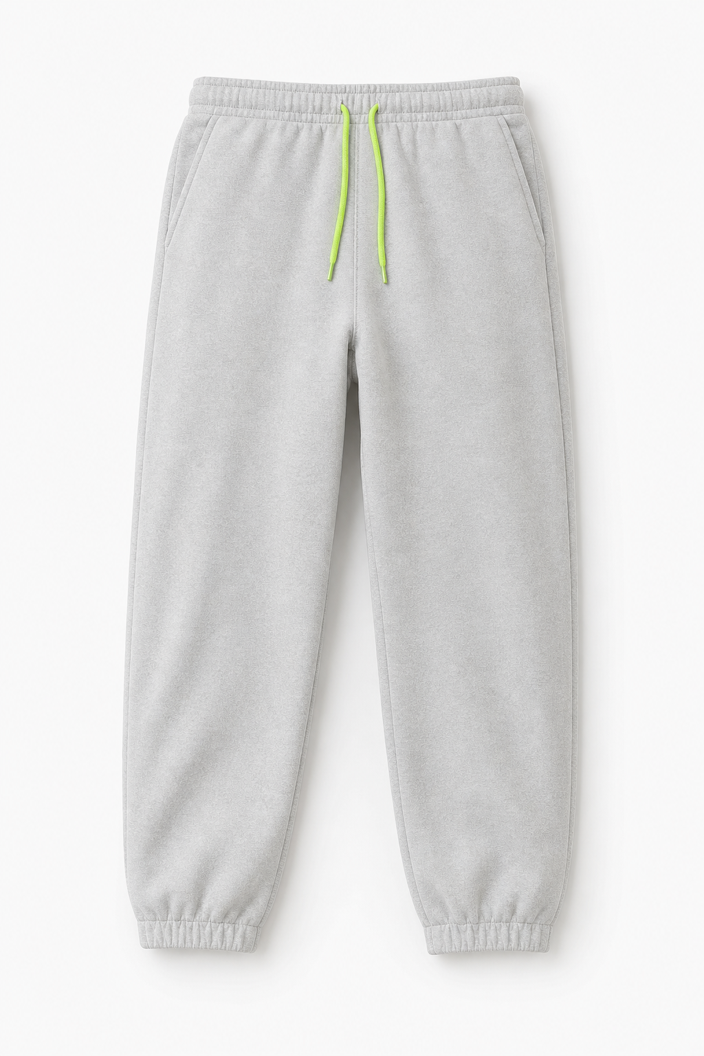 Custom unisex 300 GSM fleece joggers front view studio product shot