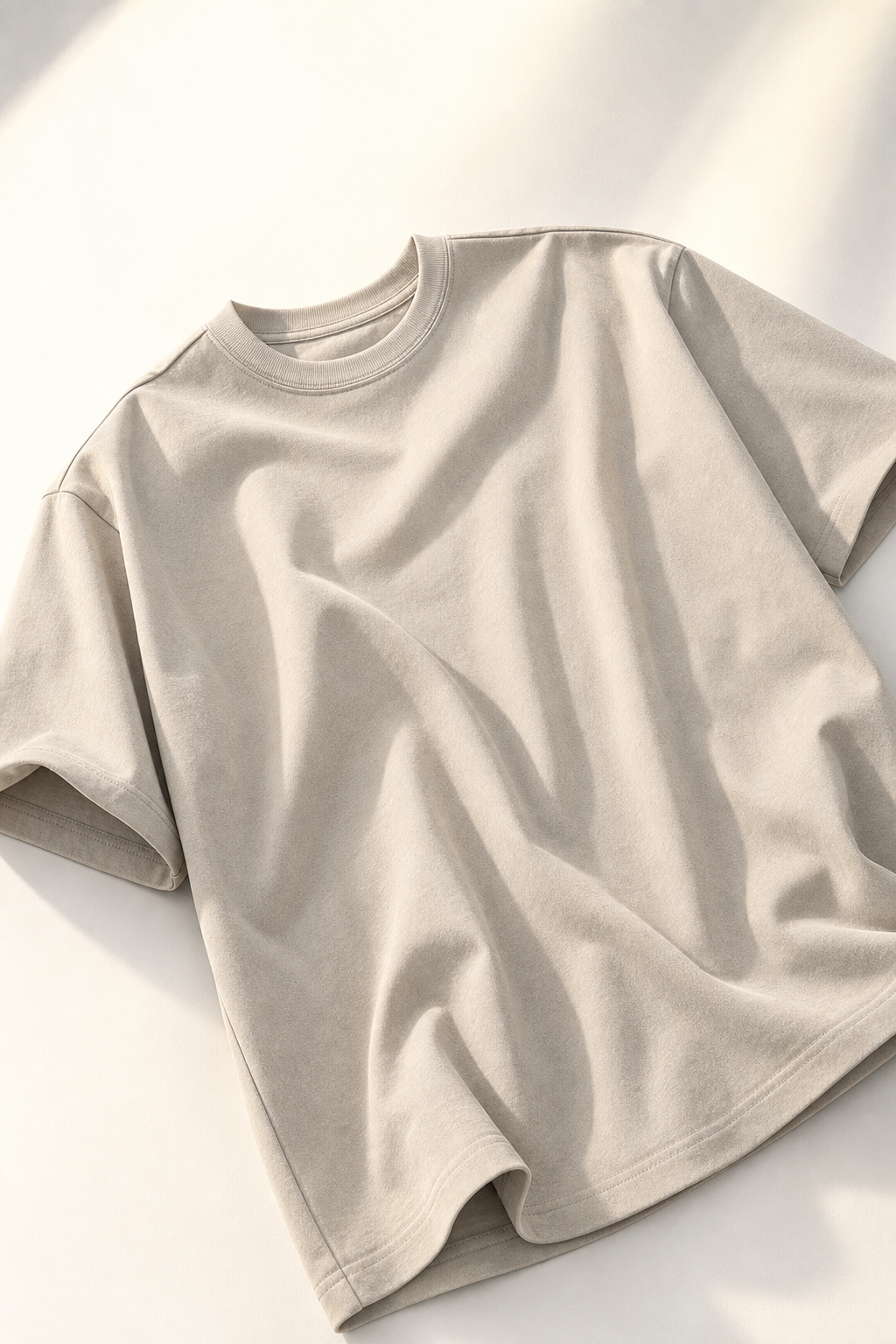 Back angle view of unisex custom oversized t-shirt showing fit and neckline