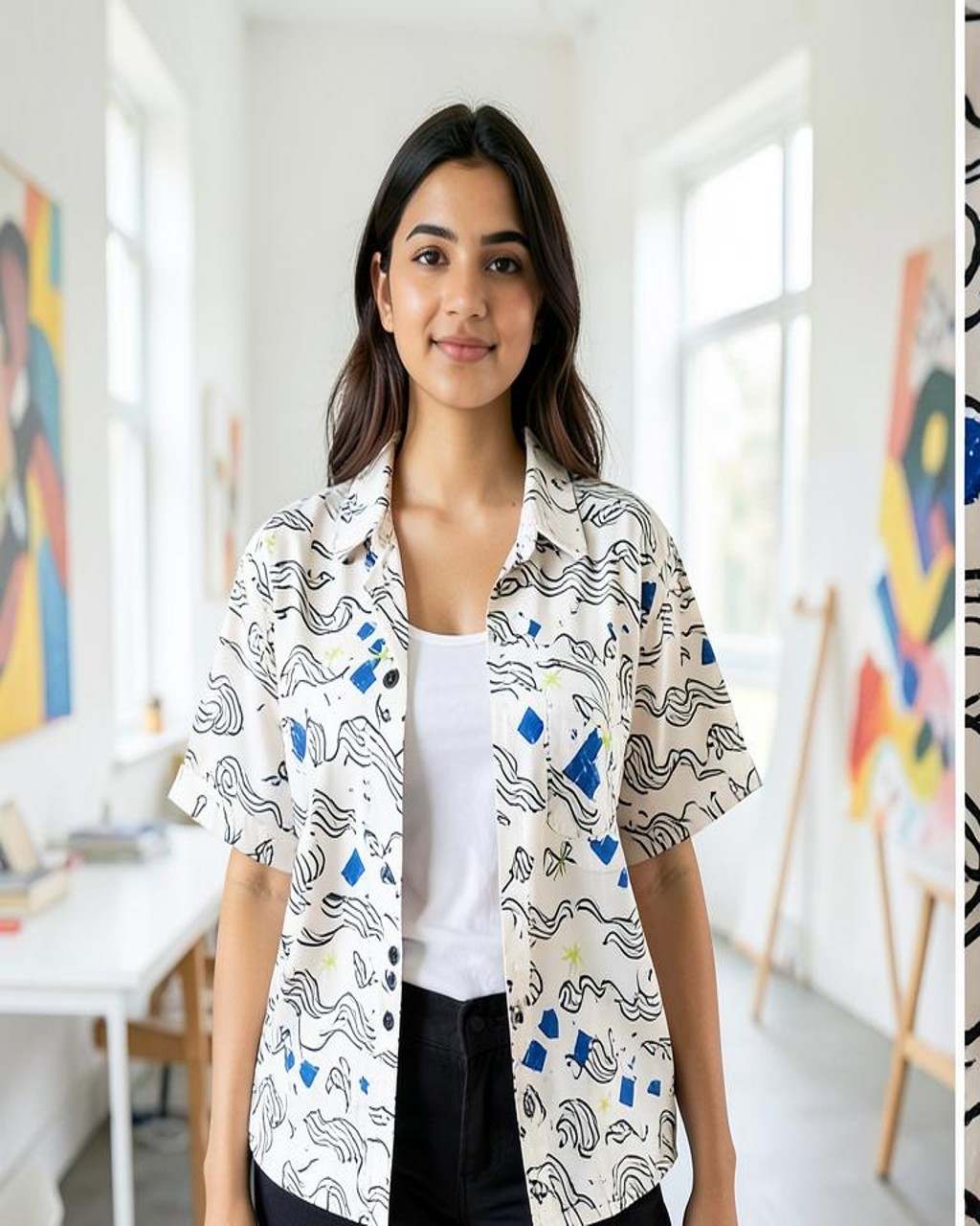All-Over Print Oversized Shirt