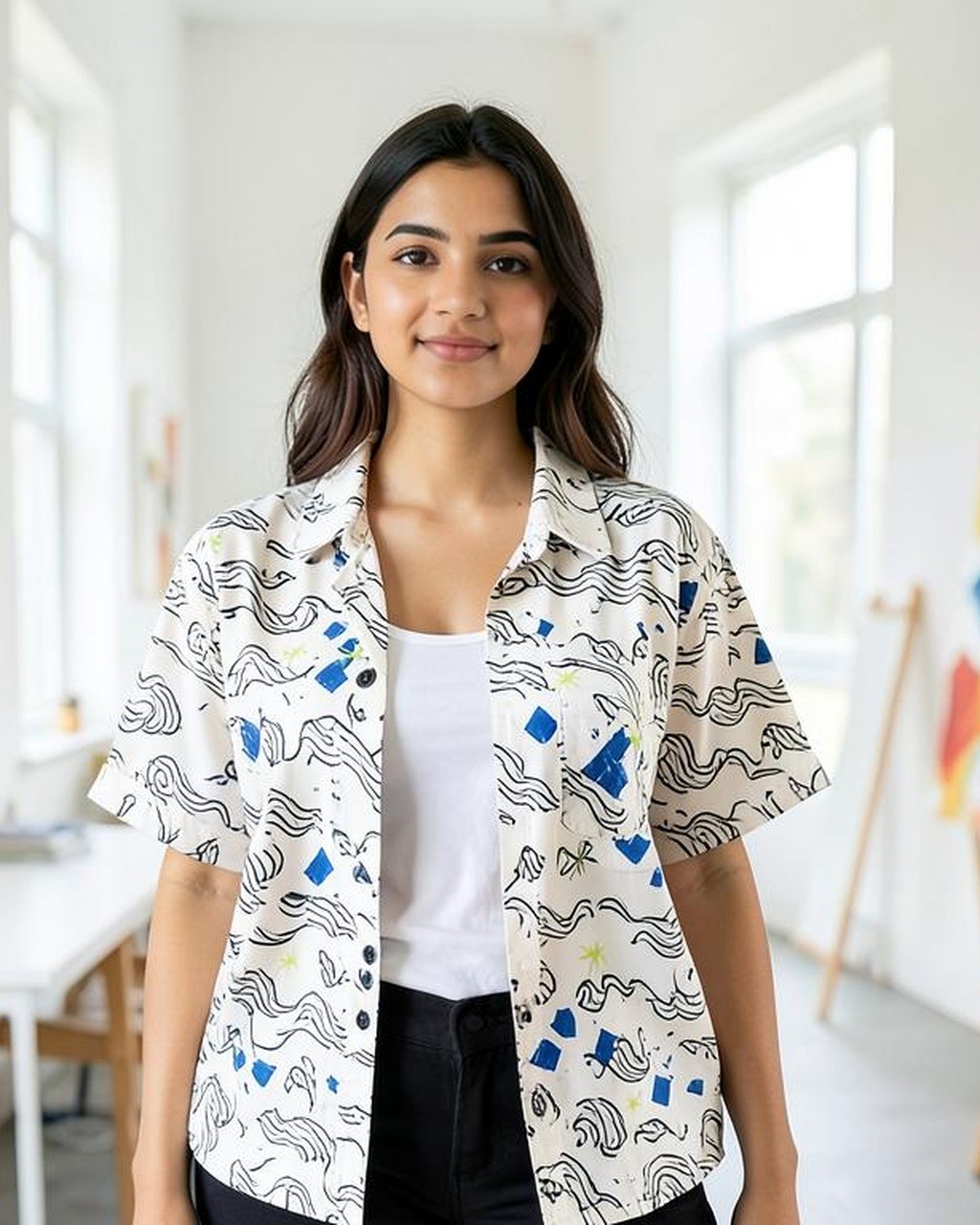 All-Over Print Oversized Shirt