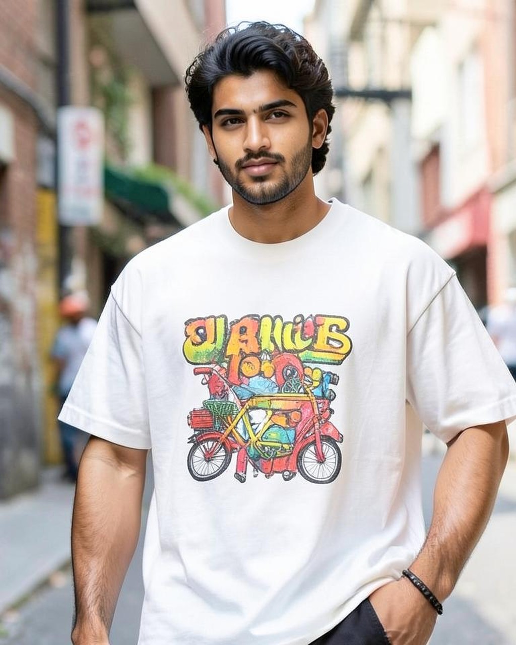 Desi Street Slang Oversized T-Shirt