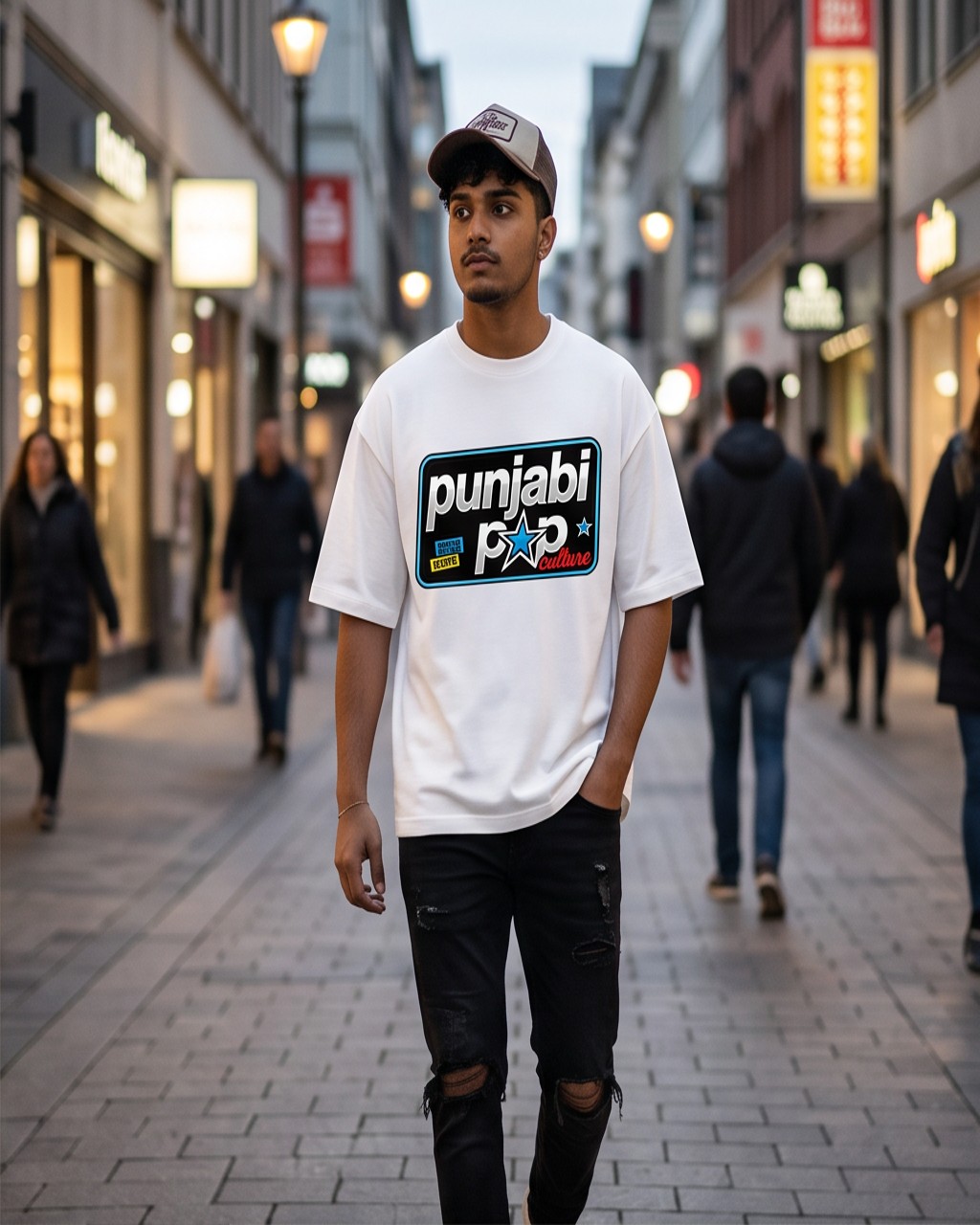 Punjabi Pop Culture Oversized T-Shirt