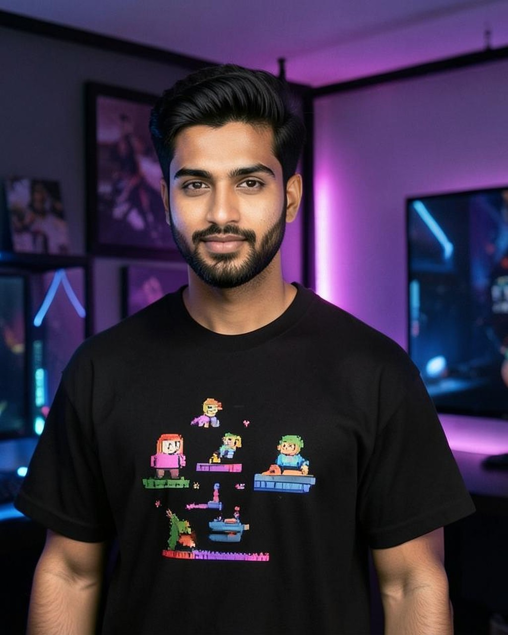 Retro Pixel Gamer Oversized T-Shirt