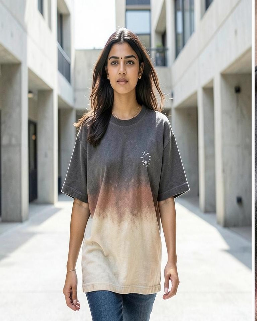 Sunfaded Ombre Wash Oversized T-Shirt