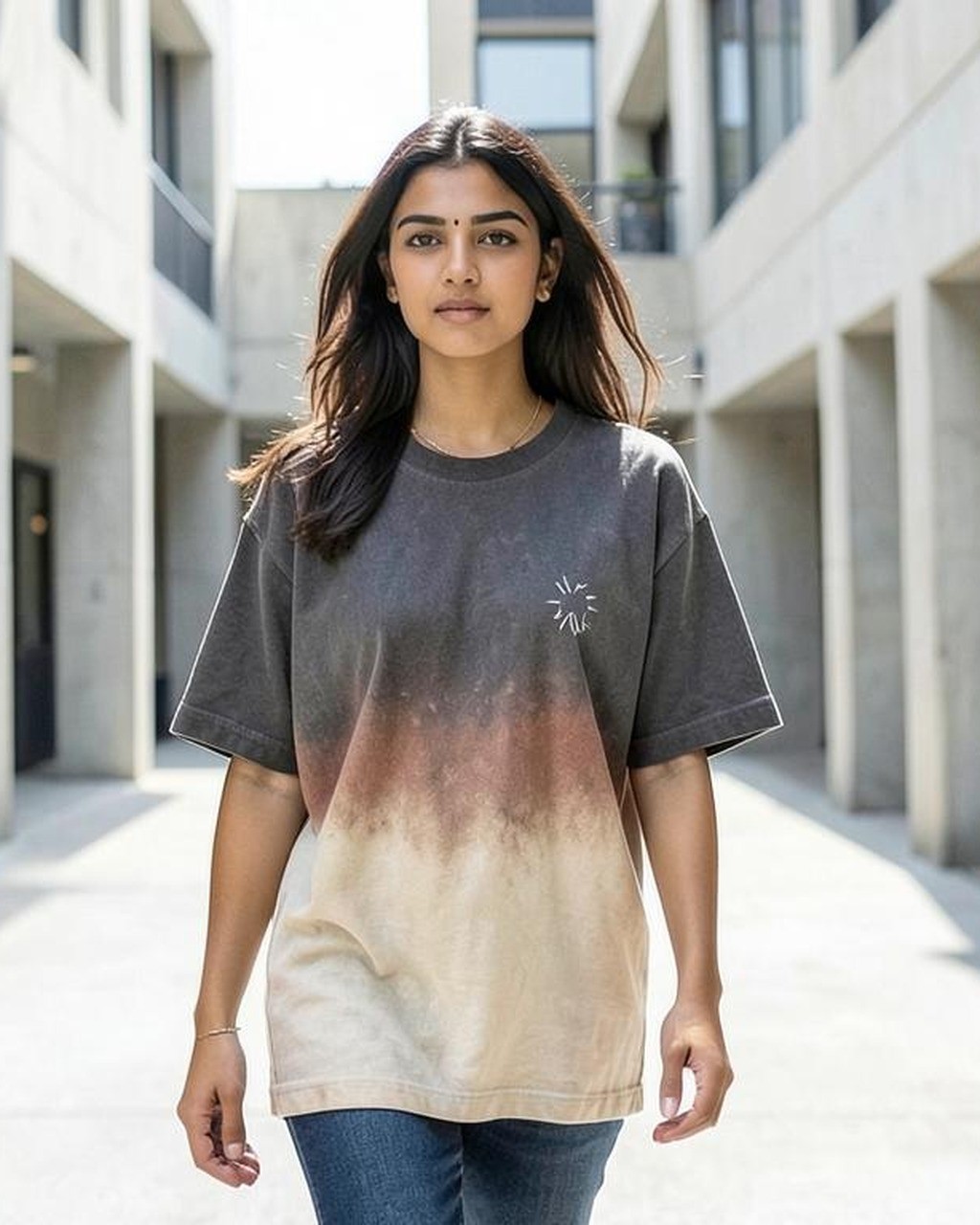 Sunfaded Ombre Wash Oversized T-Shirt