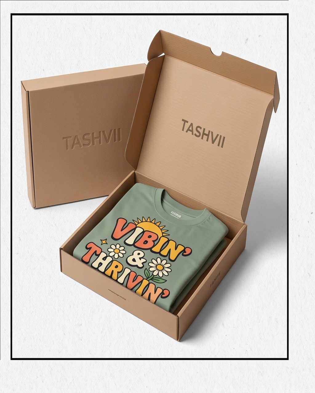 Vibin' & Thrivin' Back-Print Oversized T-Shirt